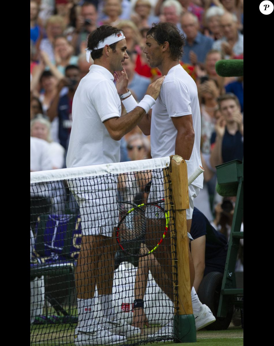 Roger Federer - Les légendes du tennis fêtent le 100 ème anniversaire du Centre Court du tournoi de Wimbledon, en marge du championnat. Londres.