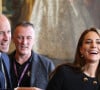 Le prince William, prince de Galles, et Catherine (Kate) Middleton, princesse de Galles, rencontrent des bénévoles et du personnel opérationnel au Windsor Guildhall à Windsor, Royaume Uni, le 22 septembre 2022, afin de les remercier de leur implication dlors des funérailles de la La reine Elisabeth II au château de Windsor. 