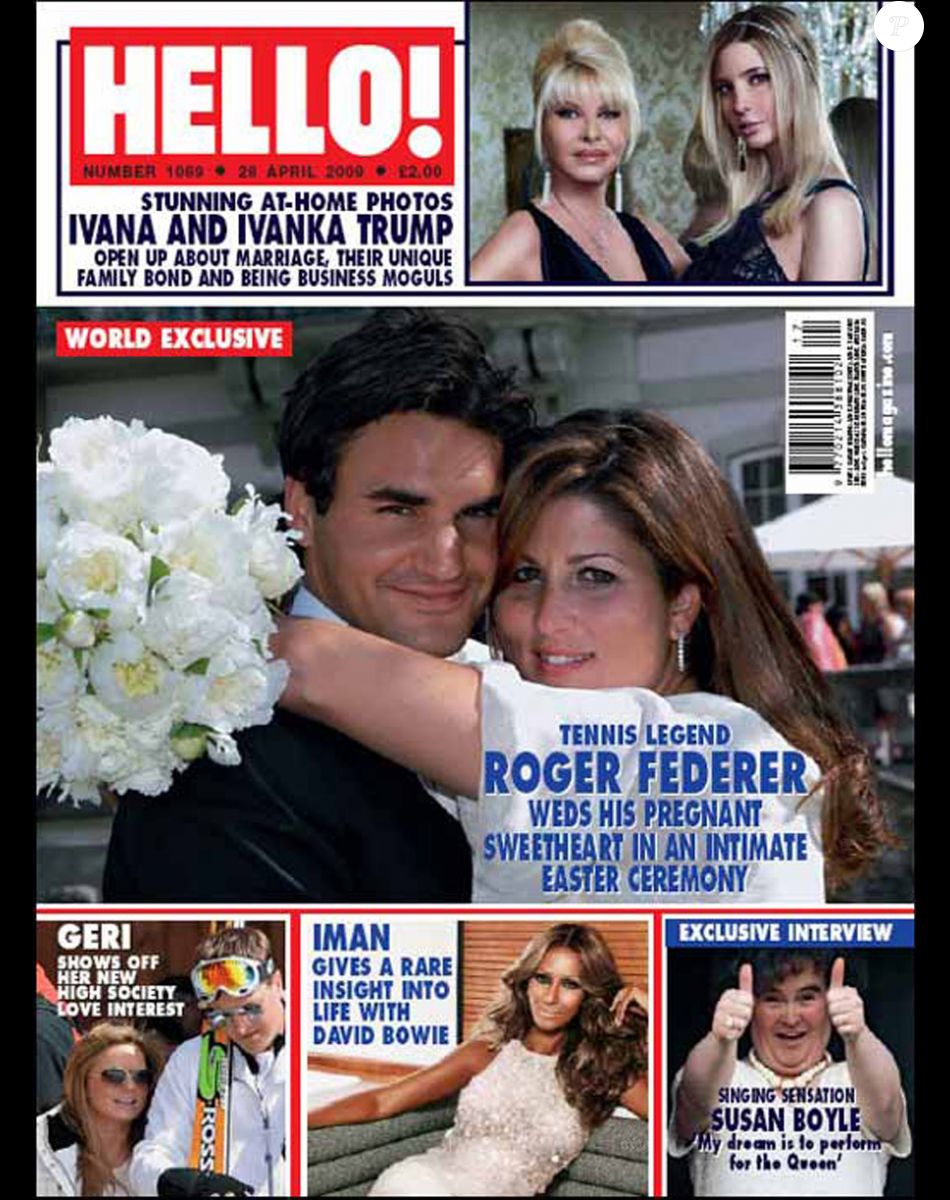 Roger Federer et sa jeune mariée en couverture de Hello !