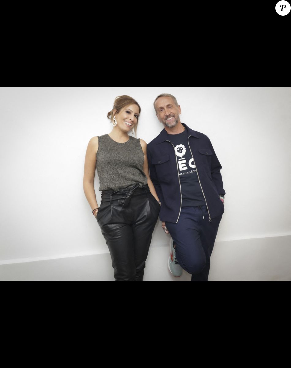 Exclusif - Léa Salamé et Philippe Caverivière dans les backstage de l'émission "Touche Pas à Mon Poste (TPMP)", présentée par C.Hanouna et diffusée en direct sur C8 le 22 septembre © Jack Tribeca / Bestimage