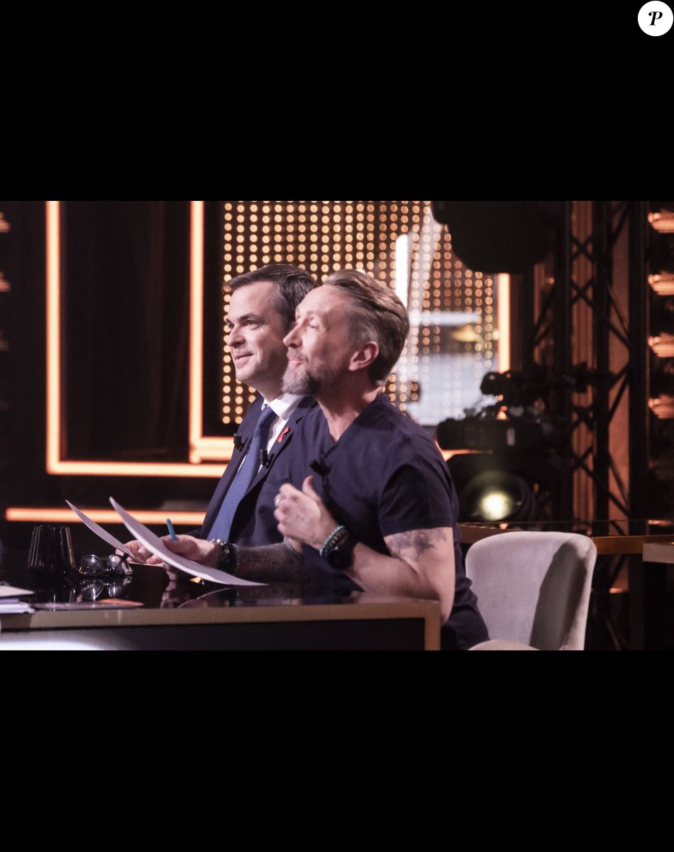 Exclusif - Philippe Caverivière, Olivier Véran - Sur le plateau de l'émission OEED (On Est En Direct) présentée par L.Salamé et L.Ruquier - Paris le 26/03/2022 - © Jack Tribeca / Bestimage