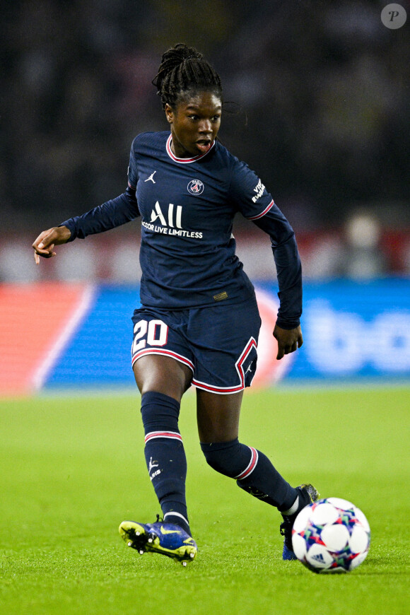 Aminata Diallo (PSG) - Match de quart de finale retour de la Ligue des champions féminine de l'UEFA 2021-2022 "PSG - Bayern Munich (2-2)" au Parc des Princes à Paris, le 30 mars 2022.