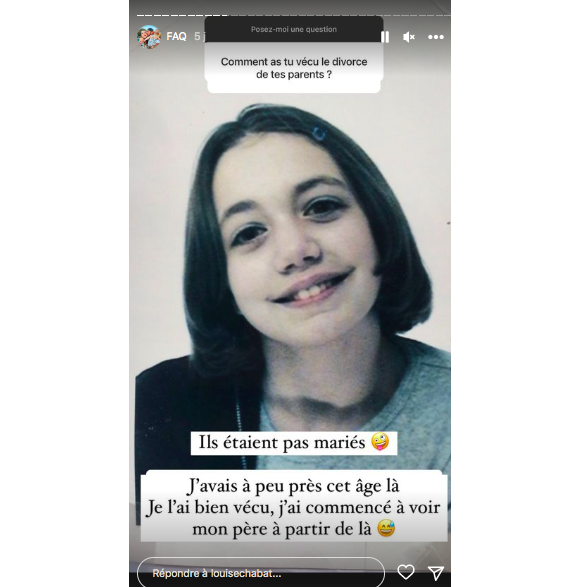Louise Chabat s'est exprimée sur Instagram sur la rupture de ses parents quand elle était enfant