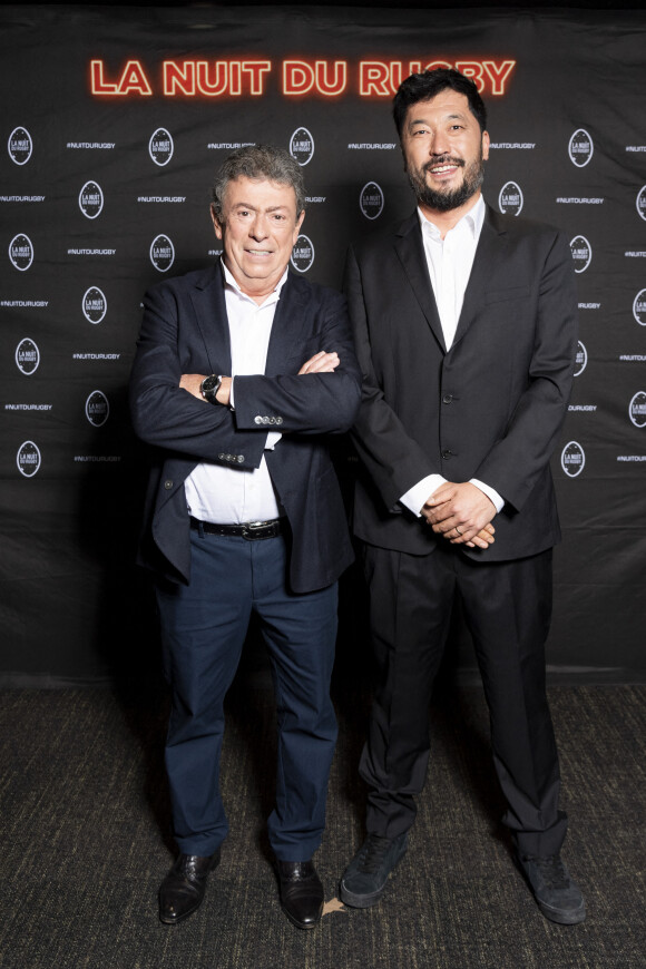 Christian Constant et Pierre Sang - Soirée de la 18ème édition de la Nuit du Rugby à l'Olympia, Paris le 26 septembre 2022. © Pierre Perusseau/Bestimage