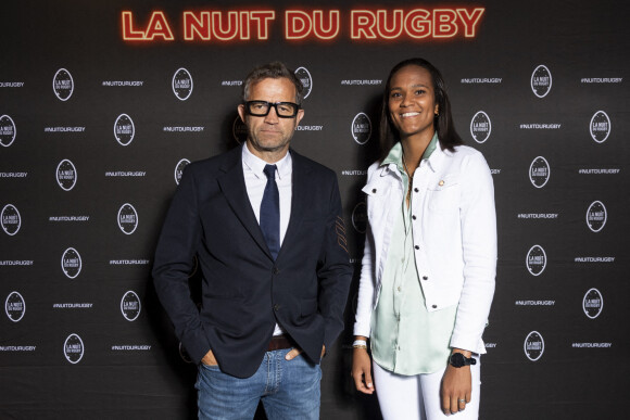 Fabien Galthié et Wendie Renard - Soirée de la 18ème édition de la Nuit du Rugby à l'Olympia, Paris le 26 septembre 2022. © Pierre Perusseau/Bestimage