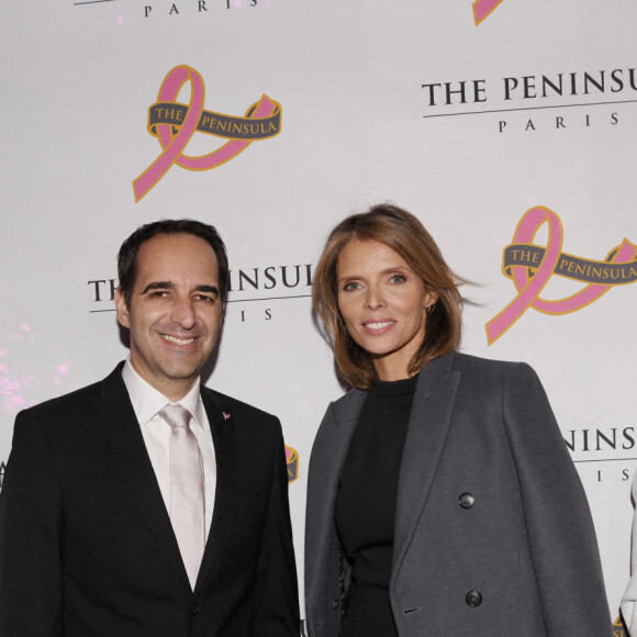 Exclusif - Vincent Pimont (directeur général du Peninsula Paris Hotel), Sylvie Tellier - Soirée de gala au profit de l'association "Europa Donna France", organisée par Hotel Peninsula. Paris, le 29 septembre 2022. © Christophe Clovis-Rachid Bellak / Bestimage