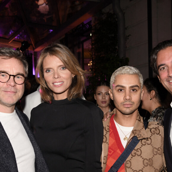 Exclusif - Guillaume de Tonquédec, Sylvie Tellier, Djanis Bouzyani, Laurent Schenten - Soirée de gala au profit de l'association "Europa Donna France", organisée par Hotel Peninsula. Paris, le 29 septembre 2022. © Christophe Clovis-Rachid Bellak / Bestimage