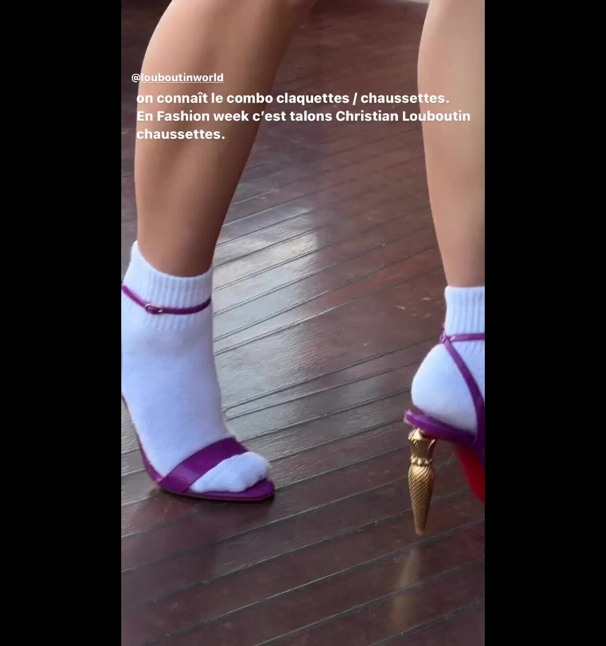 Vidéo : Lena Situations au défilé Christian Louboutin le 30 septembre 2022.  - Purepeople