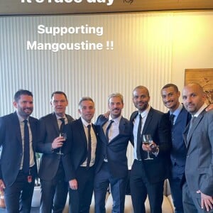 Tony Parker et ses amis au Prix de l'Arc de Triomphe.