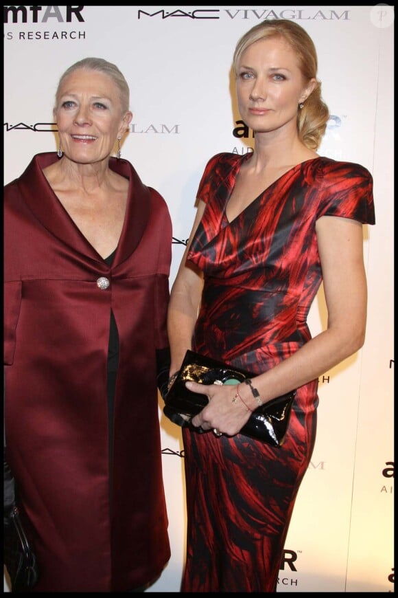 Vanessa Redgrave et Joely Richardson lors du gala de l'amfAR à New York, dédié à Natasha Richardson, le 10 février 2010 !