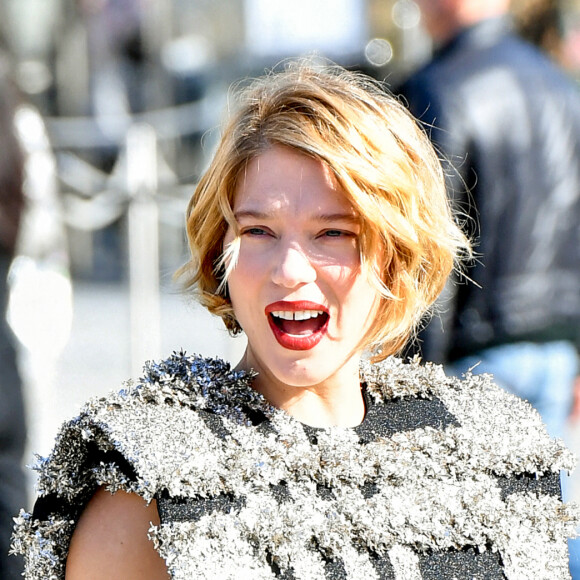 Léa Seydoux - Arrivées au défilé Louis Vuitton Collection Femme Prêt-à-porter Printemps/Eté 2023 lors de la Fashion Week de Paris (PFW), France, le 4 octobre 2022. © Veeren-Clovis/Bestimage 