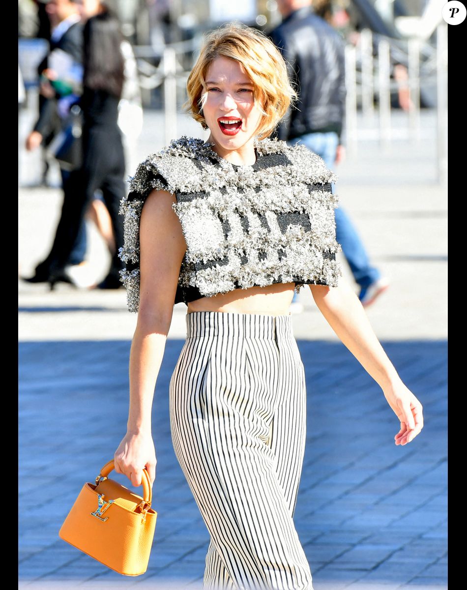 Léa Seydoux - Arrivées au défilé Louis Vuitton Collection Femme Prêt-à-porter Printemps/Eté 2023 lors de la Fashion Week de Paris (PFW), France, le 4 octobre 2022. © Veeren-Clovis/Bestimage