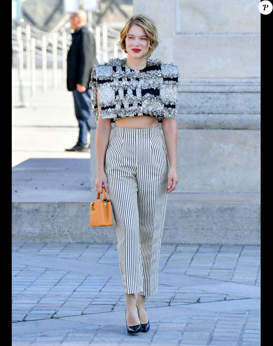 Léa Seydoux - Arrivées au défilé Louis Vuitton Collection Femme Prêt-à-porter Printemps/Eté 2023 lors de la Fashion Week de Paris (PFW), France, le 4 octobre 2022. © Veeren-Clovis/Bestimage