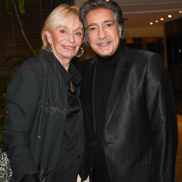 Exclusif - Frédéric François et sa femme Monique Vercauteren lors de l'hommage à Jean Renard à la Sacem à Paris le 5 octobre 2022. © Coadic Guirec / Bestimage