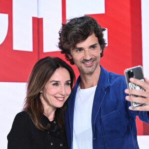 Exclusif -Elsa Zylbertstein et David Jarre - Enregistrement de l'émission Vivement dimanche au studio Gabriel, presentée par M.Drucker, diffusée sur France 3 le 9 octobre 2022. © Guillaume Gaffiot / Bestimage