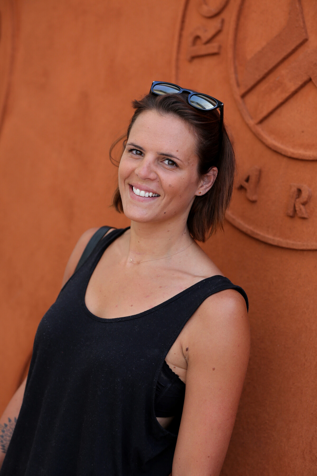 Photo : Laure Manaudou - People dans le village lors de la finale du  tournoi de tennis de Roland-Garros à Paris, le 7 juin 2015. - Purepeople