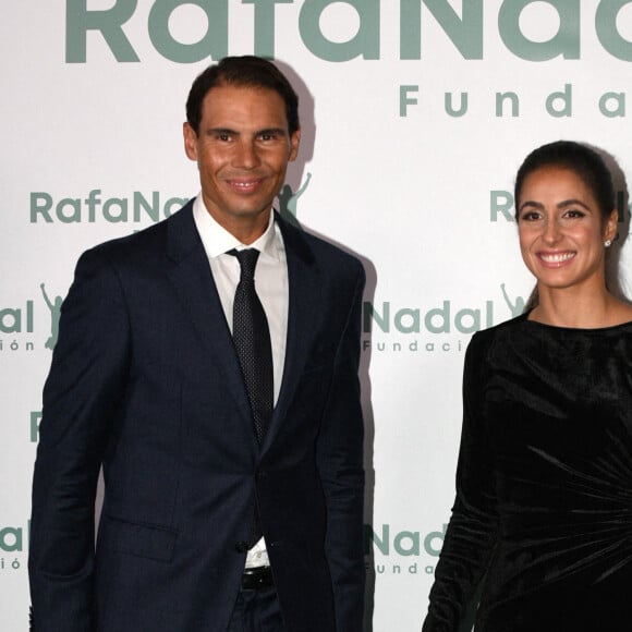 Rafael Nadal, sa femme Xisca Perello - Photocall de la cérémonie du 10ème anniversaire de la fondation Rafael Nadal à Madrid le 18 novembre 2021.