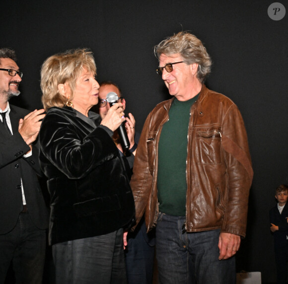 Danièle Thompson et François Cluzet durant la soirée de clôture et remise des prix de la 4eme édition du Nice Festival CinéRoman au cinéma Pathé Gare du Sud à Nice, le 9 octobre 2022.