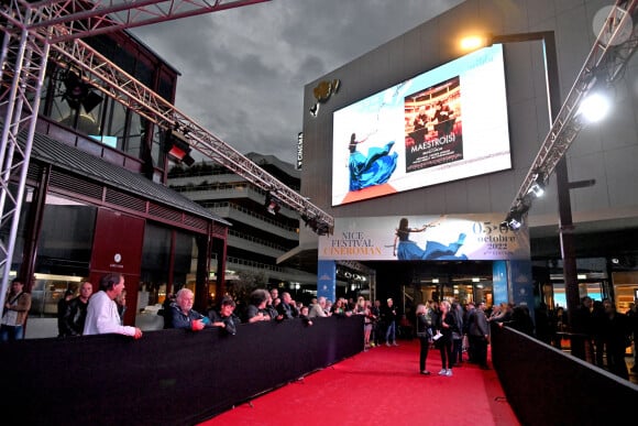 Illustration durant la soirée de clôture et remise des prix de la 4eme édition du Nice Festival CinéRoman au cinéma Pathé Gare du Sud à Nice, le 9 octobre 2022.