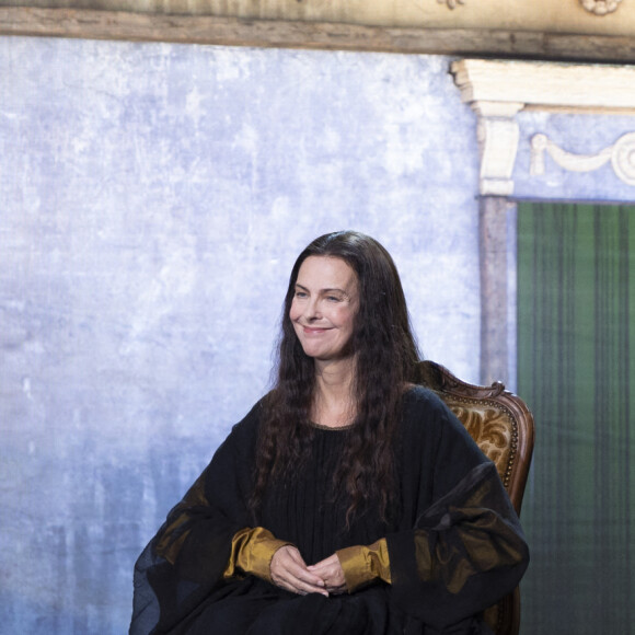 Carole Bouquet - Tournage de l'émission "La Fine Equipe de Pierre Palmade", diffusée le 25 juin sur France 2 © Cyril Moreau-Tiziano Da Silva / Bestimage.