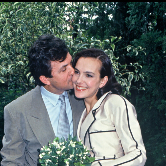 Carole Bouquet et Jacques Leibowitch lors de leur mariage en 1991.