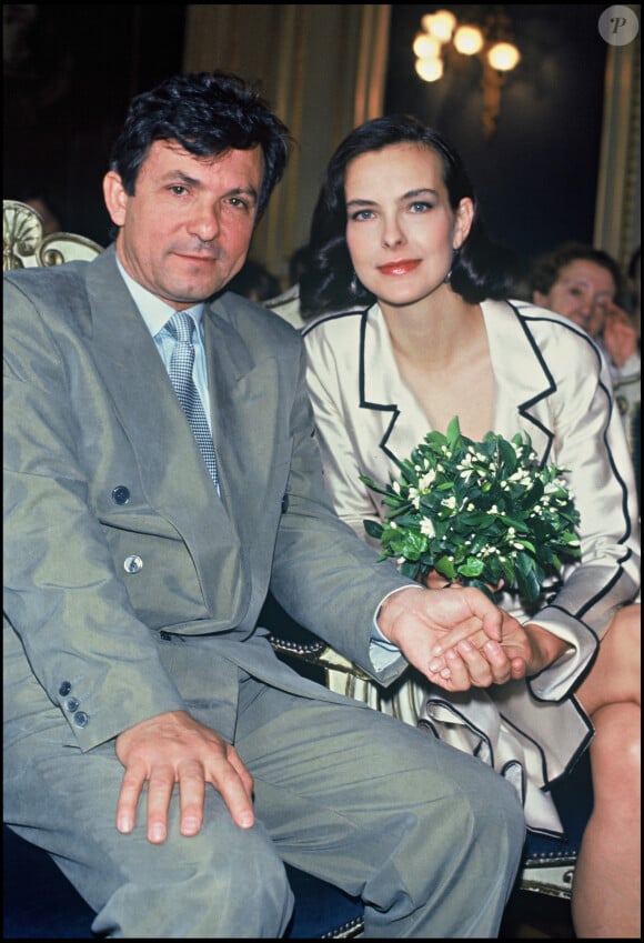 Carole Bouquet et son mari Jacques Leibowitch en 1991.