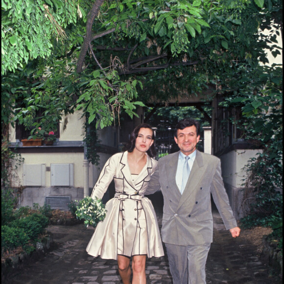 Carole Bouquet et son mari Jacques Leibowitch en 1991.