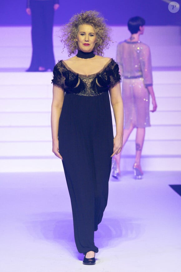 Christine Bergstrom lors du dernier défilé de mode Haute-Couture printemps-été 2020 "Jean-Paul Gaultier" au théâtre du Châtelet à Paris, France, le 22 janvier 2020.