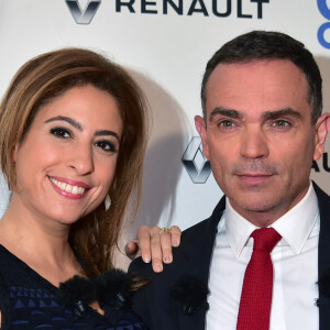 Léa Salamé et Yann Moix - Photocall de l'enregistrement de l'émission "On n'est pas couché" à la Villa Domergue de Cannes le 18 mai 2016