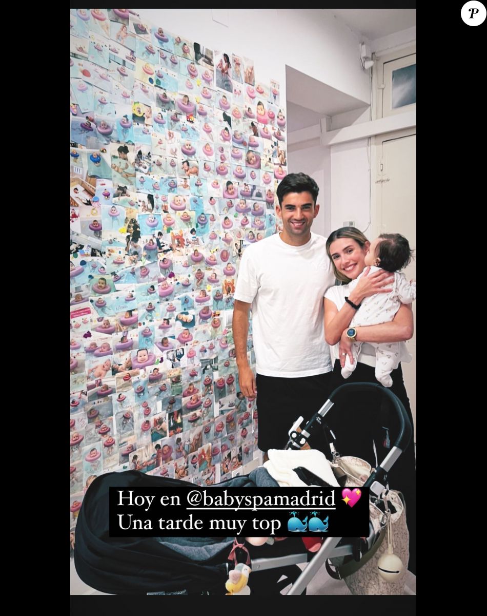 Enzo Zidane avec sa fiancée Karen et sa fille Sia