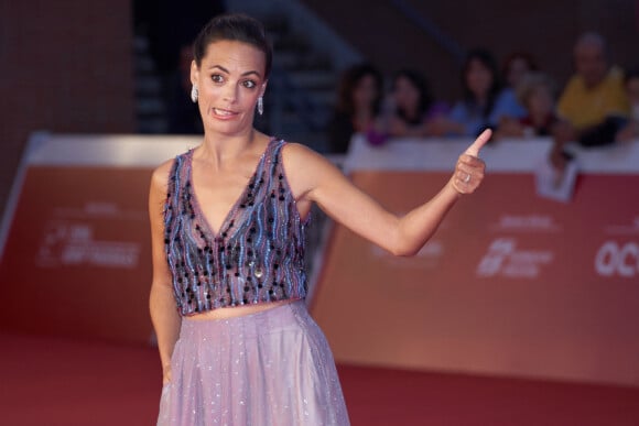Bérénice Bejo arrive à la projection du film "Coupez" lors de la 17ème édition du Festival International du Film de Rome, Italie, le 14 octobre 2022.