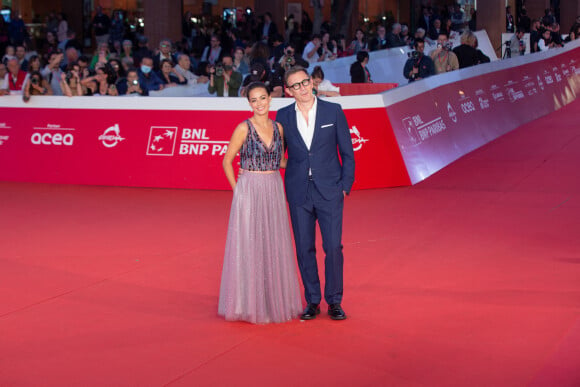 Bérénice Bejo et son mari, le réalisateur Michel Hazanavicius arrivent à la projection du film "Coupez" lors de la 17ème édition du Festival International du Film de Rome, Italie, le 14 octobre 2022. © Matteo Nardone/Pacific Press/Zuma Press/Bestimage