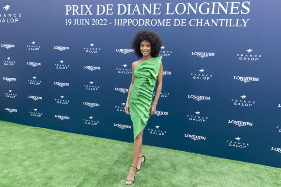 Ophély Mézino - Photocall du Prix de Diane Longines 2022 à Chantilly le 19 juin 2022. © Jack Tribeca / Bestimage