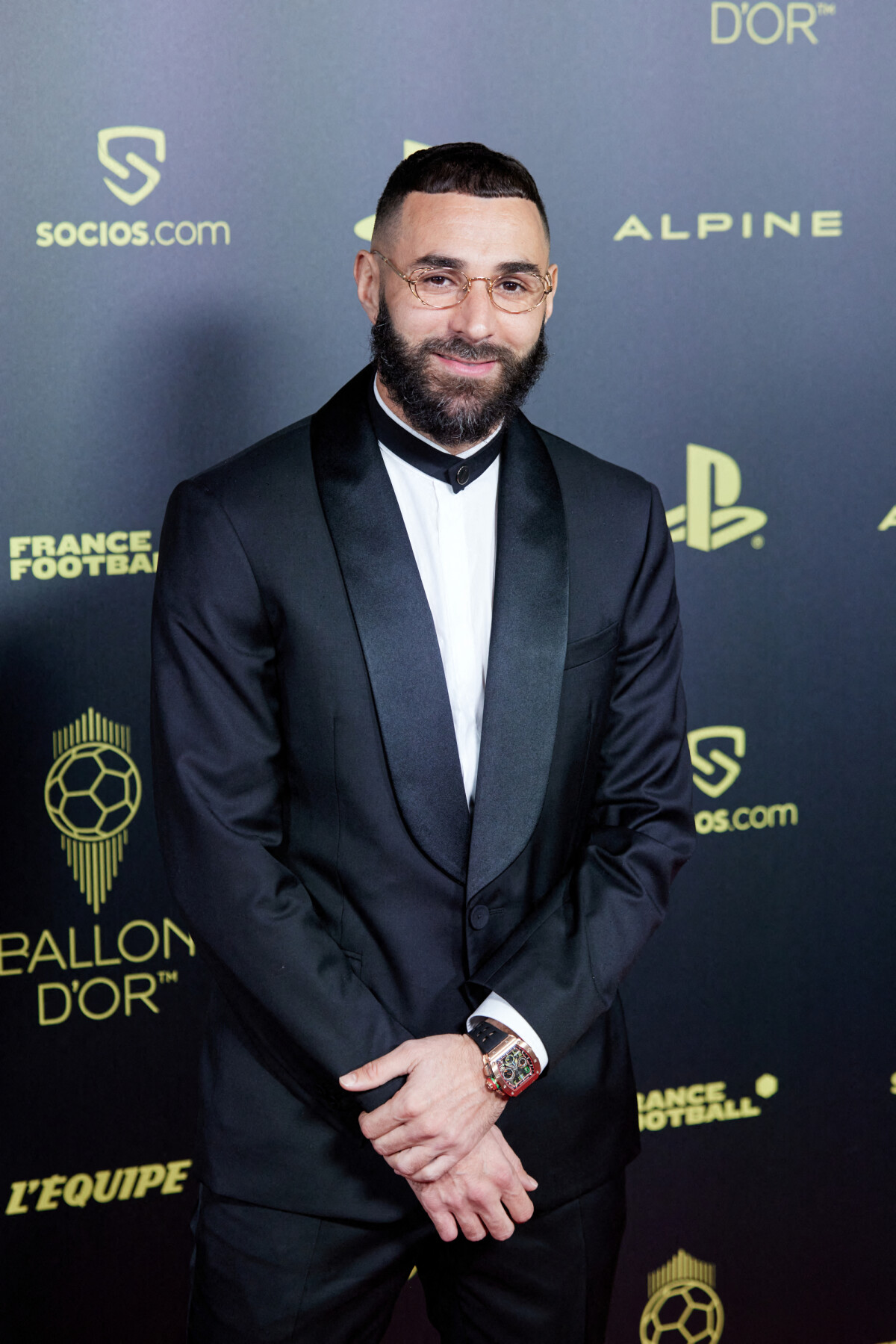 Photo Karim Benzema porte une montre Richard Mille Photocall