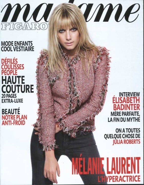 Mélanie Laurent en couverture de Madame Figaro