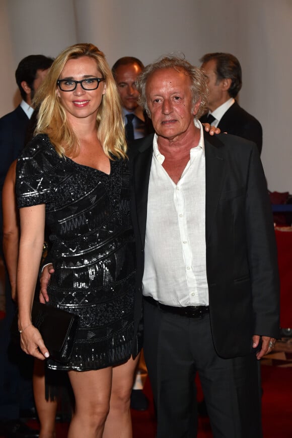 Didier Barbelivien et sa femme Laure Barbelivien lors du traditionnel gala au profit de l'association Fight Aids Monaco, présidée par la princesse Stéphanie de Monaco à la salle des Etoiles au Sporting de Monaco à Mont-Carlo, Monaco, le 10 Juillet 2015.