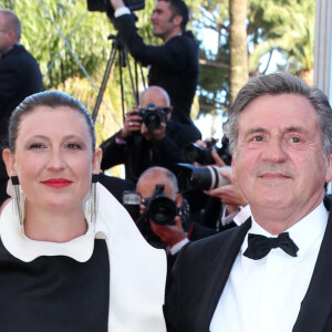 Daniel Auteuil et sa femme Aude Ambroggi - Montee des marches du film "La Venus a la fourrure" lors du 66eme festival du film de Cannes. Le 25 mai 2013 