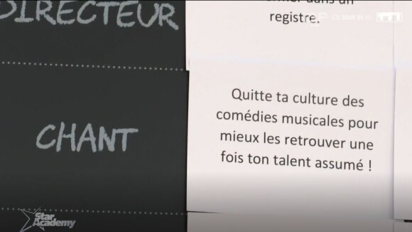 Enola pas contente des critiques des professeurs lors de la quotidienne de la "Star Academy" du 20 octobre 2022, sur TF1
