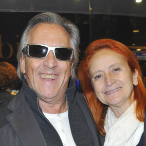 Gilbert Montagne et sa femme Nikole - Generale du Spectale "Alex Lutz" au Grand Point Virgule a Paris le 22 Octobre 2012.