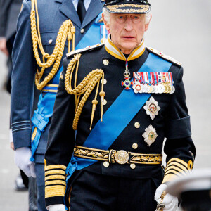 Le roi Charles III d'Angleterre, Le prince William, prince de Galles - Funérailles d'Etat de la reine Elizabeth II d'Angleterre, à Londres, Royaume Uni, le 19 septembnre 2022.