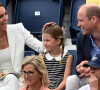 Le prince William, duc de Cambridge, et Catherine (Kate) Middleton, duchesse de Cambridge, avec la princesse Charlotte de Cambridge assistent au Jeux du Commonwealth au centre sportif de l'Université de Birmingham. Le prince Edward, comte de Wessex, Sophie Rhys-Jones, comtesse de Wessex, et leurs enfants étaient également présents.