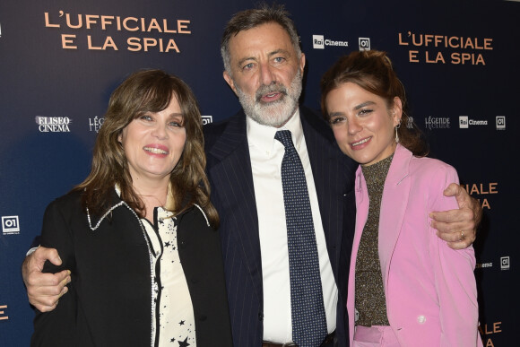 Emmanuelle Seigner, Luca Barbareschi, Morgane Polanski - Les célébrités assistent à la première de "J'accuse" à Rome, le 18 novembre 2019.
