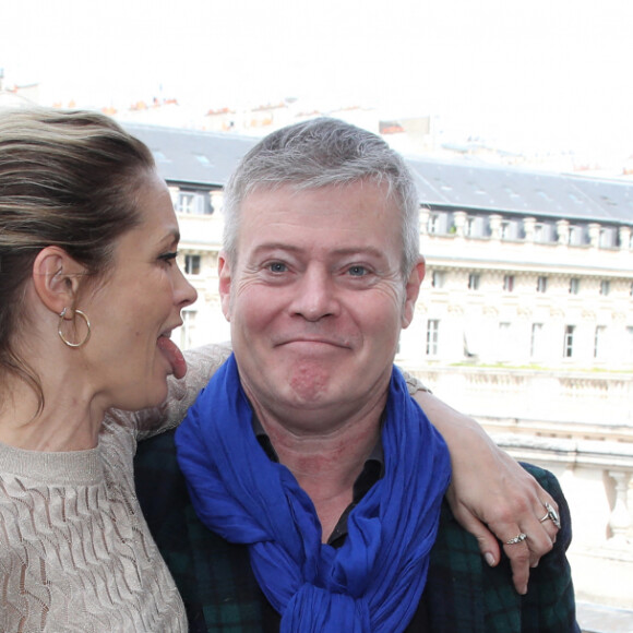 Barbara Schulz et son partenaire Jean-Paul Bordes - Réception en l'honneur des nommés aux Molières 2022 au Ministère de la Culture à Paris le 19 Avril 2022. © Bertrand Rindoff/Bestimage.