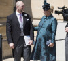 MIke Tindall et sa femme Zara Phillips Tindall (enceinte) - Les invités arrivent à la chapelle St. George pour le mariage du prince Harry et de Meghan Markle au château de Windsor, Royaume Uni, le 19 mai 2018. 