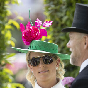 Zara Phillips (Zara Tindall) et son mari Mike Tindall lors du troisième jour "Ladies Day" de la Royal Ascot 2022 à l'hippodrome d'Ascot dans le Berkshire, Royaume Uni, le 16 juin 2022. 