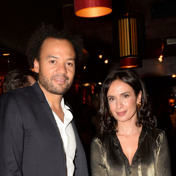 Exclusif - Fabrice Eboué et sa compagne Amelle Chahbi - After du film "Coexister" au Buddah Bar, soirée organisée par Five Eyres Production à Paris le 25 septembre 2017. © Rachid Bellak/Bestimage