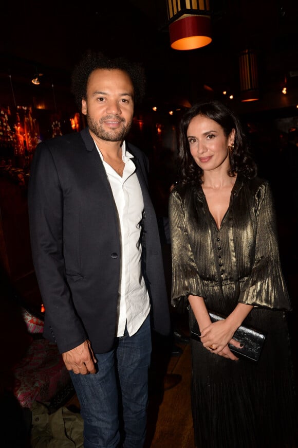 Exclusif - Fabrice Eboué et sa compagne Amelle Chahbi - After du film "Coexister" au Buddah Bar, soirée organisée par Five Eyres Production à Paris le 25 septembre 2017. © Rachid Bellak/Bestimage