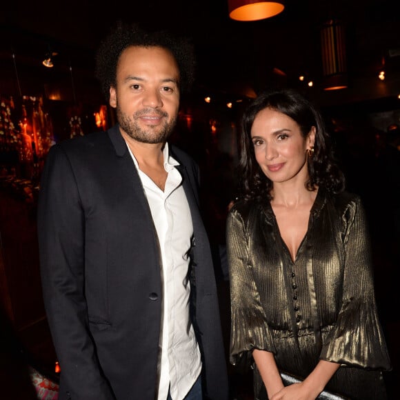 Exclusif - Fabrice Eboué et sa compagne Amelle Chahbi - After du film "Coexister" au Buddah Bar, soirée organisée par Five Eyres Production à Paris le 25 septembre 2017. © Rachid Bellak/Bestimage