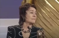 Annie Girardot, faisant un discours poignant pour son César de la meilleure actrice dans un second rôle en 1996 pour les Misérables de Claude Lelouch