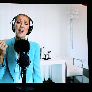 Céline Dion - Lady Gaga et l'association Global Citizen ont organisé un concert virtuel planétaire intitulé "One World: Together At Home". Paris, le 19 avril 2020.